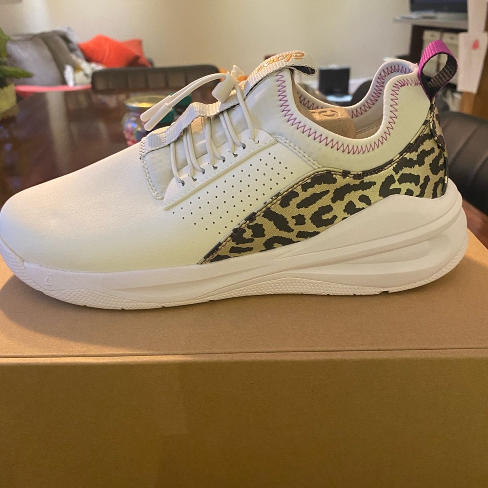 Leopard Print White Sneakers